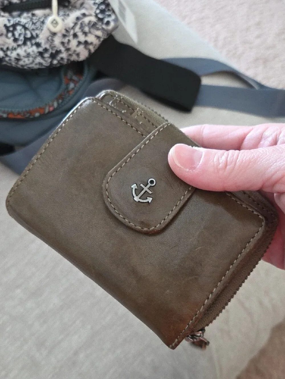 Olive Green Leather Wallet